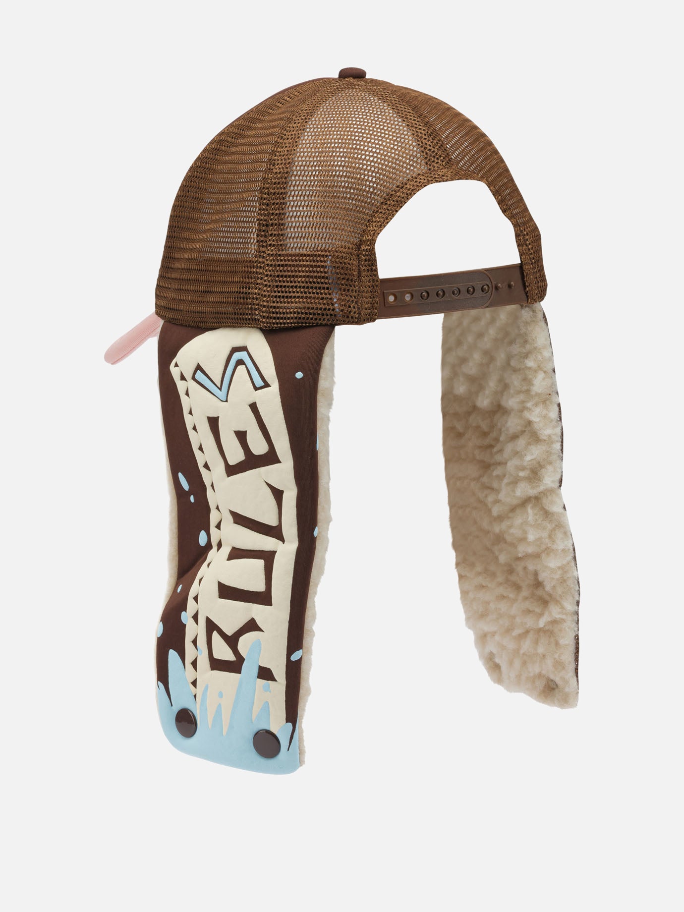 Trucker caps 100% polyester  Brown - KAPITAL Men | PDP | VIETTI Online Store | Zoom-Modal_3
