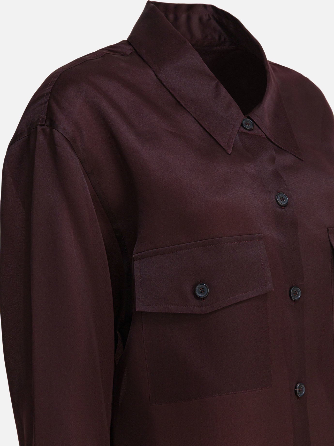 Casual shirts Solid colour  Bordeaux - Khaite Women | PDP | VIETTI Online Store | thumbnail_4