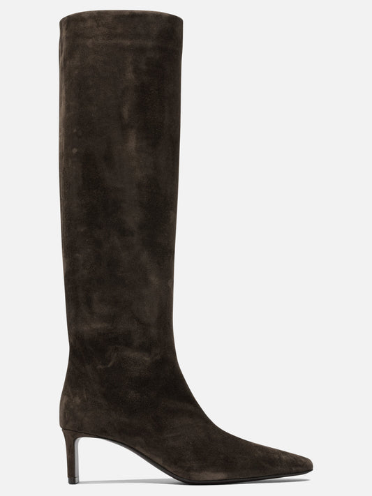 Knee-high 100% calf leather - 100% calf leather  Brown - Khaite Women | PLP | VIETTI Online Store 
