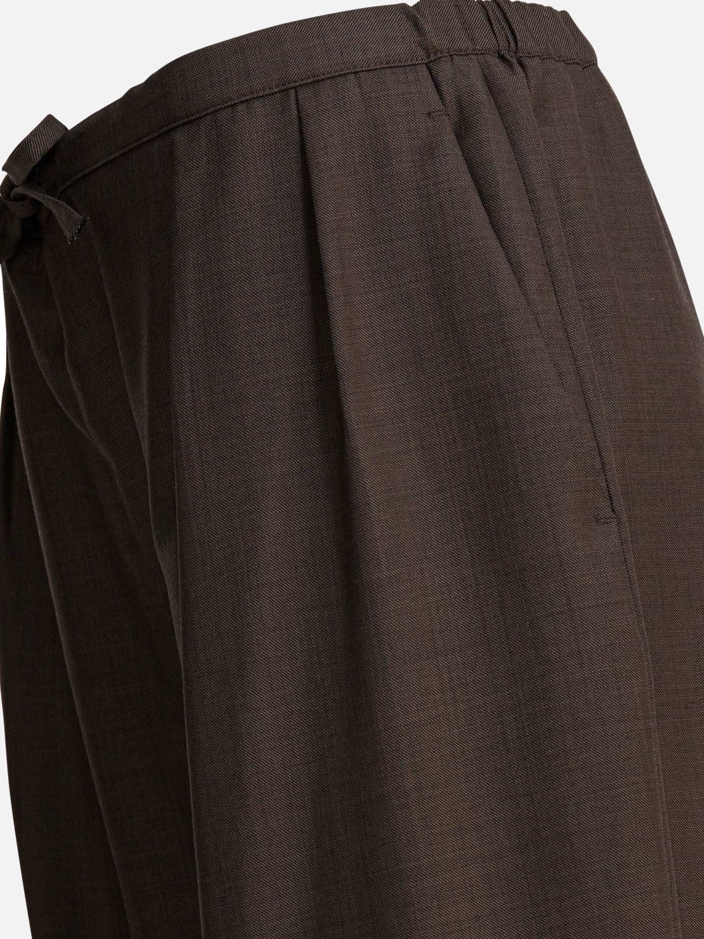 Leisure trousers Solid colour  Brown - LouLou De Saison Women | PDP | VIETTI Online Store | thumbnail_4