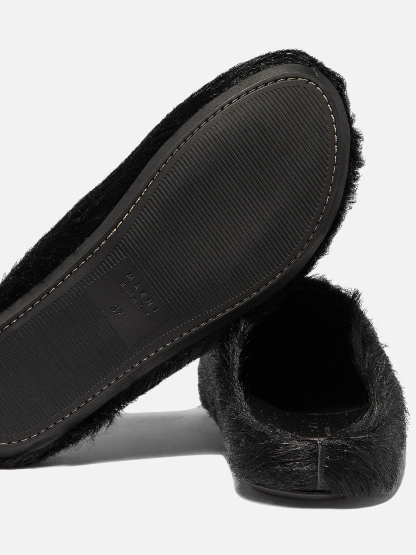 Slippers 100% calf hair - 100% rubber  Black - Marni Women | PDP | VIETTI Online Store | thumbnail_5