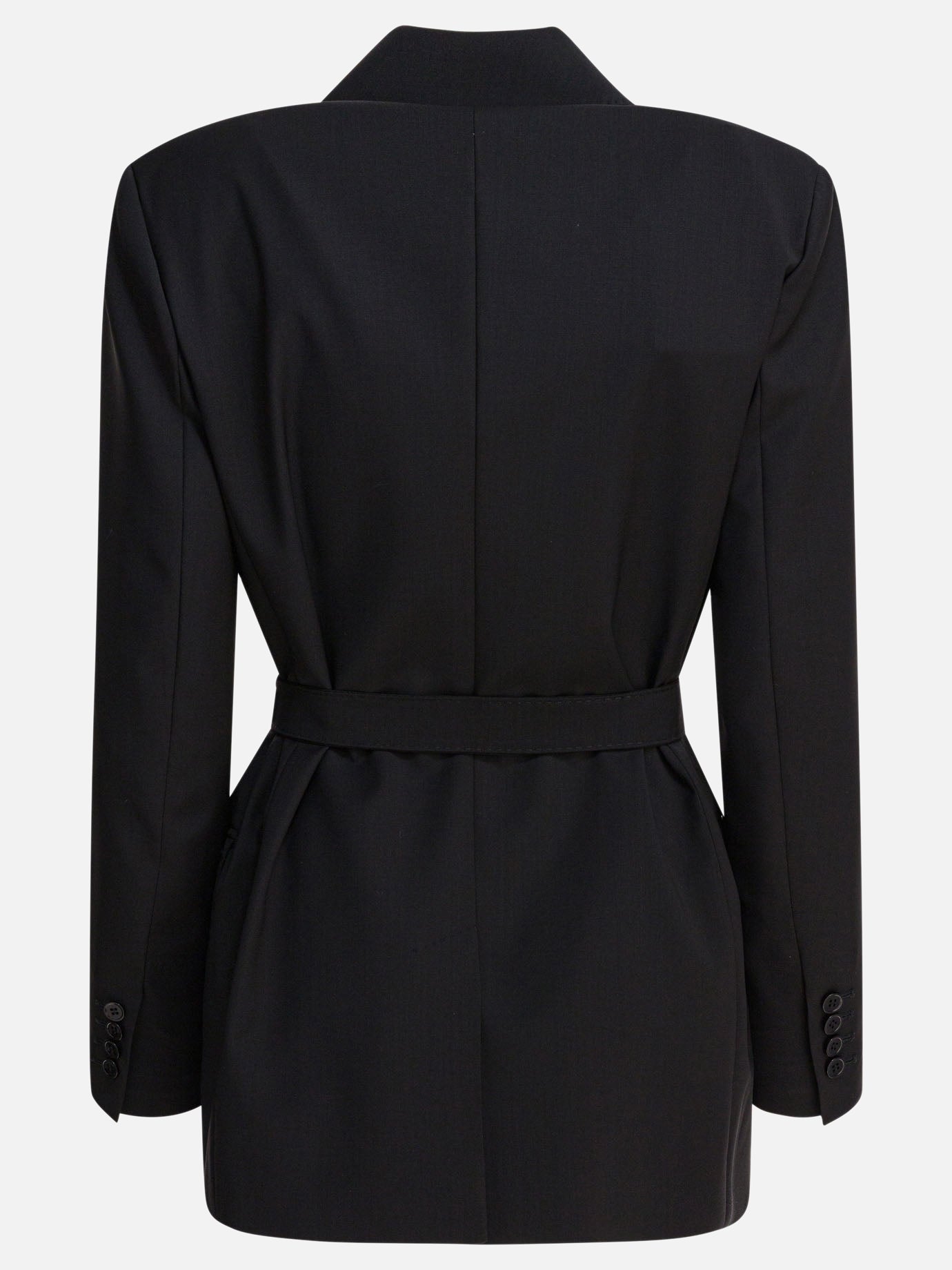 Max Mara Wool canvas blazer 18031925_40 Black thumbnail_2