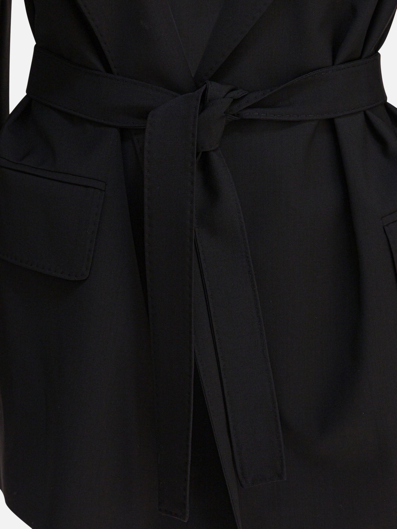 Max Mara Wool canvas blazer Black