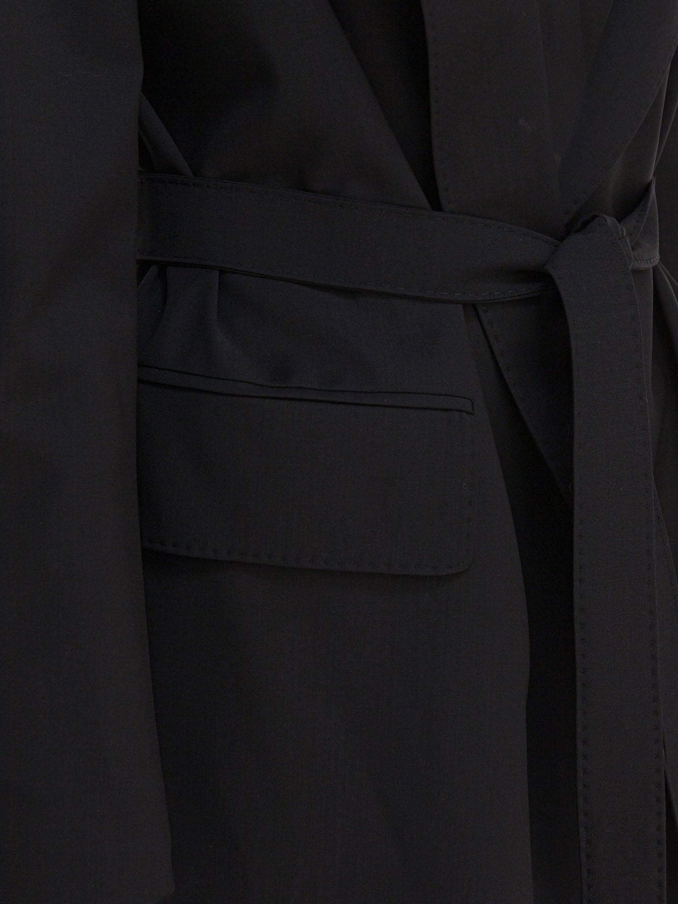 Max Mara Wool canvas blazer Black