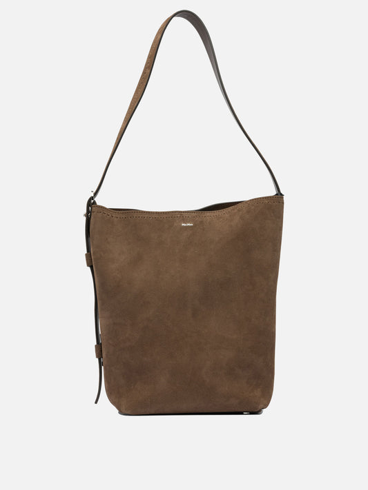 Max Mara "Archetipo" suede shoulder bag 16568040_UNI Brown 1