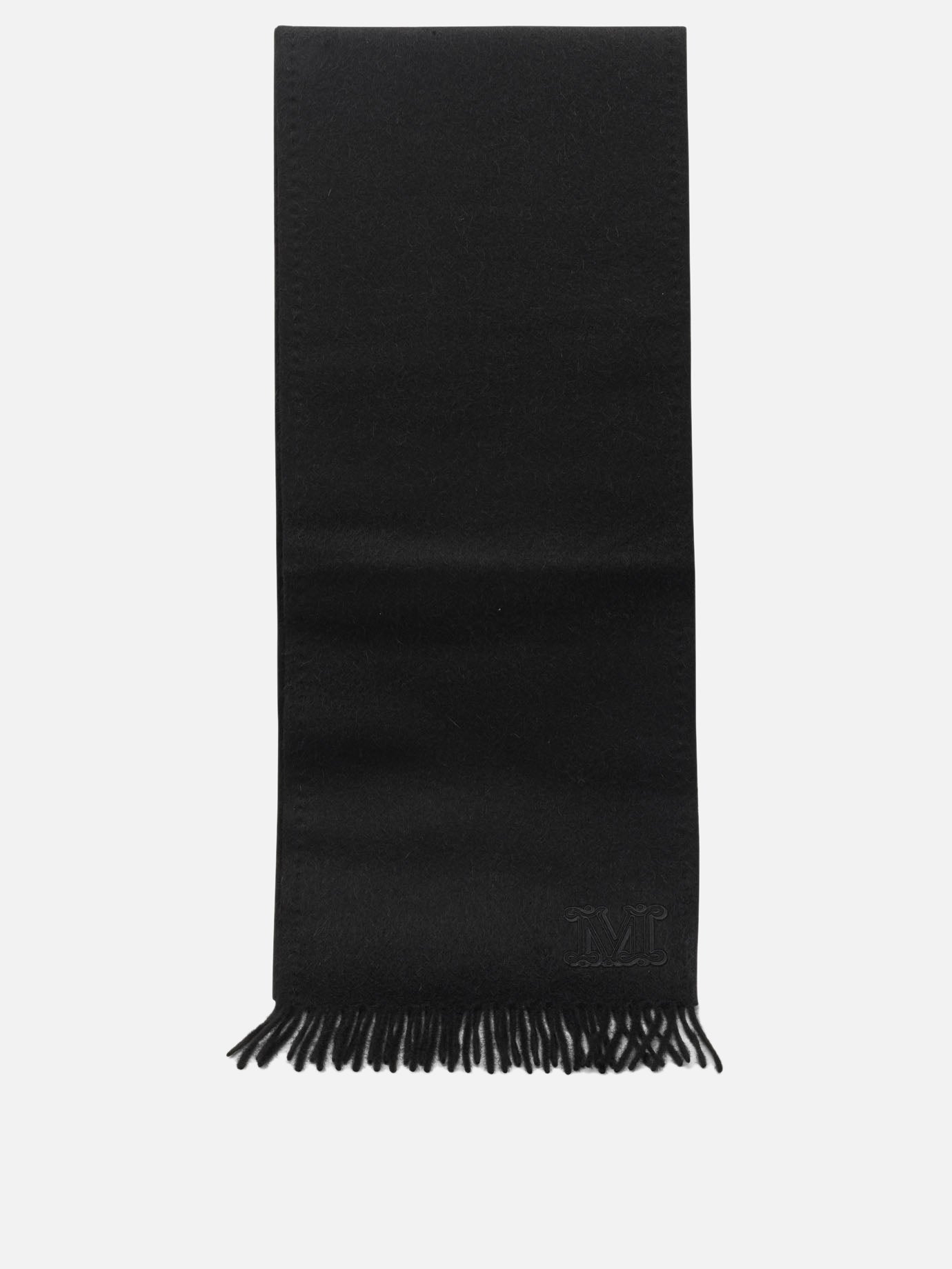 Fringed scarves 100% camel  Black - Max Mara Women | PDP | VIETTI Online Store | thumbnail