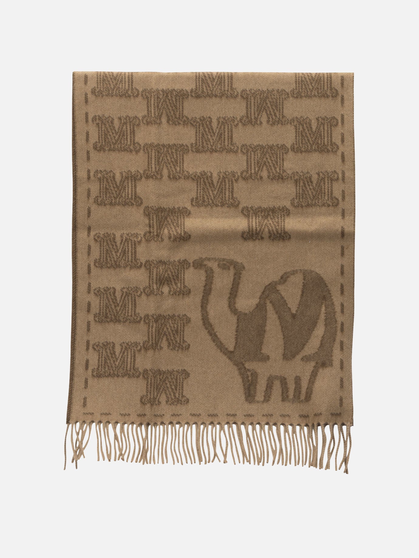 Fringed scarves 100% cashmere  Brown - Max Mara Women | PDP | VIETTI Online Store | Zoom-Modal
