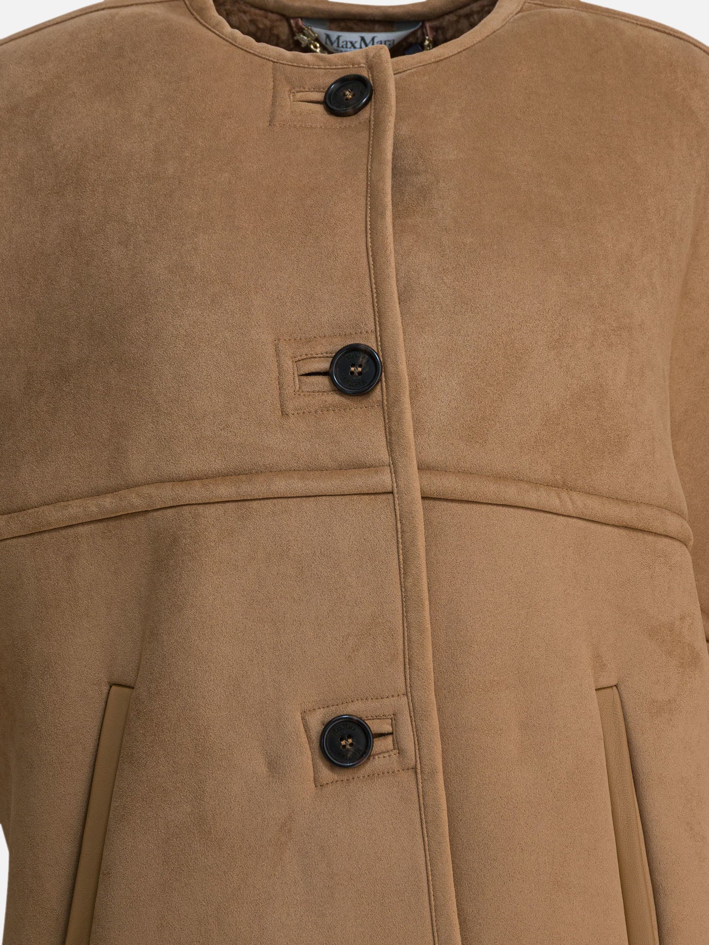 Short coats Solid colour  Brown - Max Mara Women | PDP | VIETTI Online Store | thumbnail_3