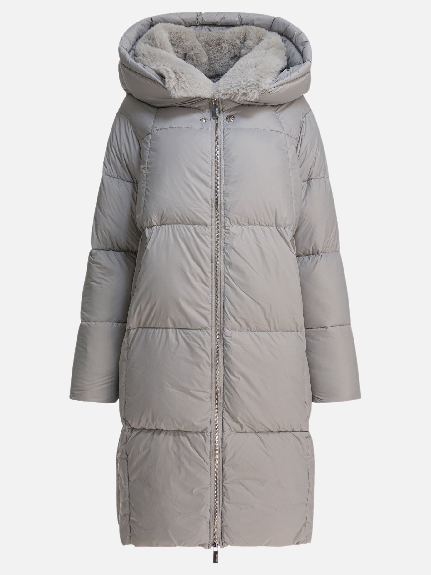 Down coats Solid colour  Grey - Max&amp;Moi Women | PDP | VIETTI Online Store | thumbnail