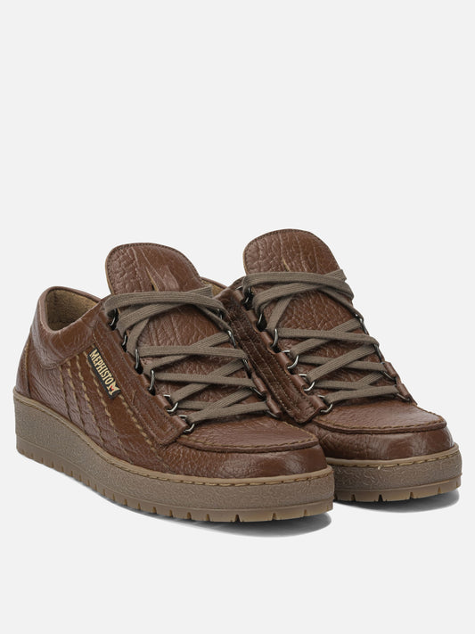 Low top sneakers 100% leather - 100% rubber  Brown - Mephisto Men | PDP | VIETTI Online Store | 2
