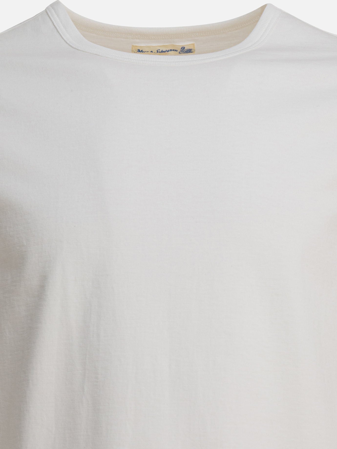 Crewneck t-shirts Solid colour  White - Merz b. Schwanen Men | PDP | VIETTI Online Store | Zoom-Modal_3
