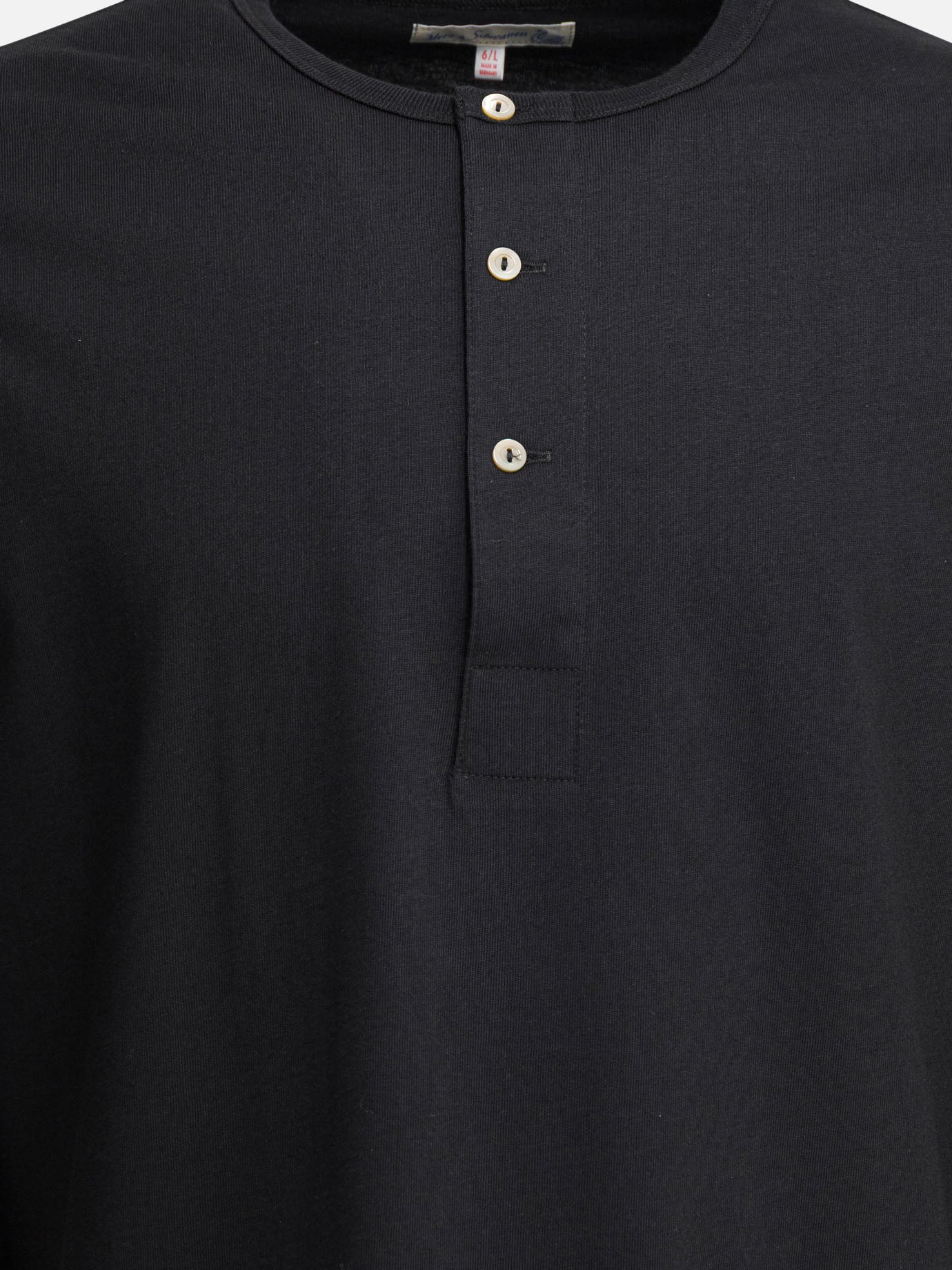 Henley t-shirts Solid colour  Black - Merz b. Schwanen Men | PDP | VIETTI Online Store | Zoom-Modal_3
