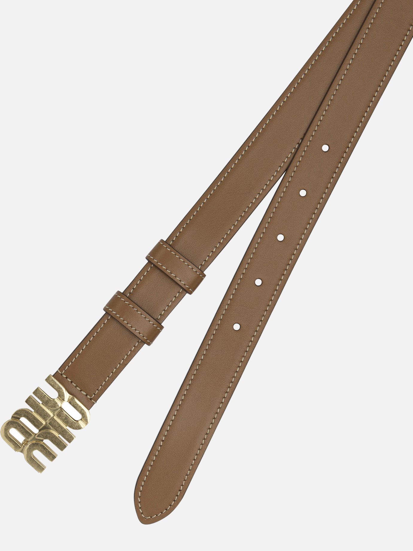 Miu Miu Leather belt 17112096_75 Brown thumbnail_2