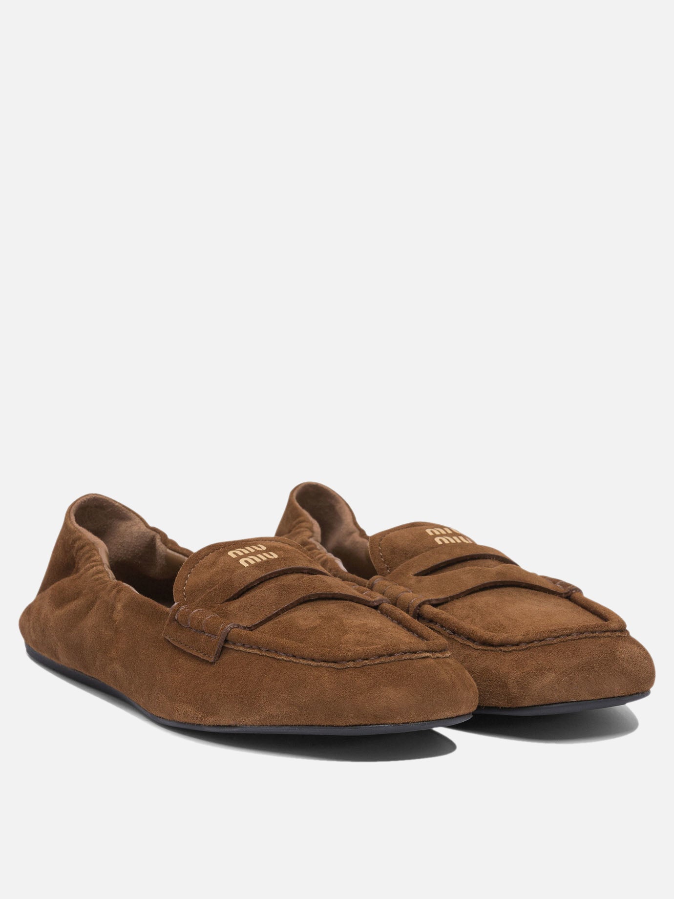 Loafers 100% lamb leather - 100% rubber  Brown - Miu Miu Women | PDP | VIETTI Online Store | thumbnail_2