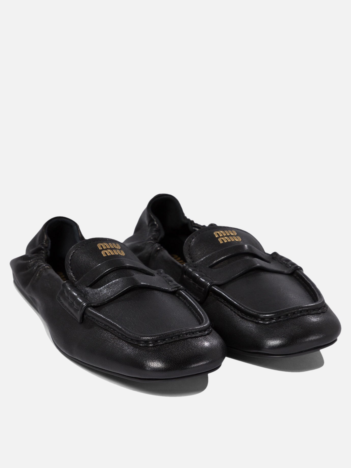 Loafers 100% lamb leather - 100% rubber  Black - Miu Miu Women | PDP | VIETTI Online Store | Zoom-Modal_2
