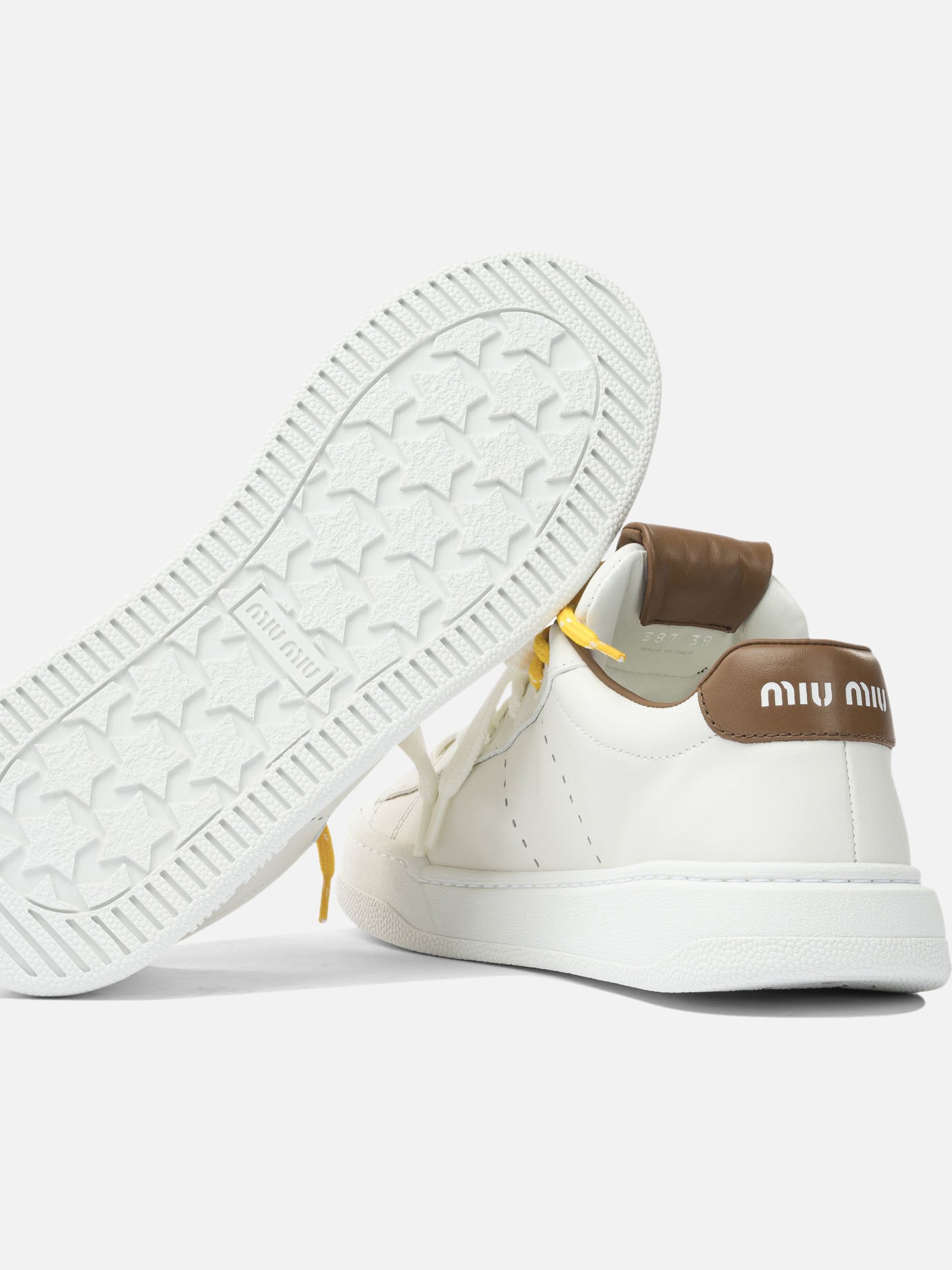 Low top sneakers 100% calf leather  White - Miu Miu Women | PDP | VIETTI Online Store | Zoom-Modal_5
