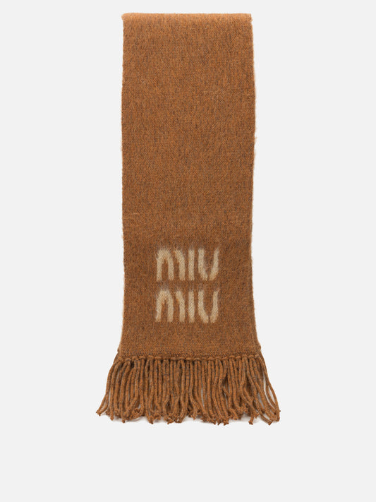 Fringed scarves 5FS062  Orange - Miu Miu Women | PDP | VIETTI Online Store 
