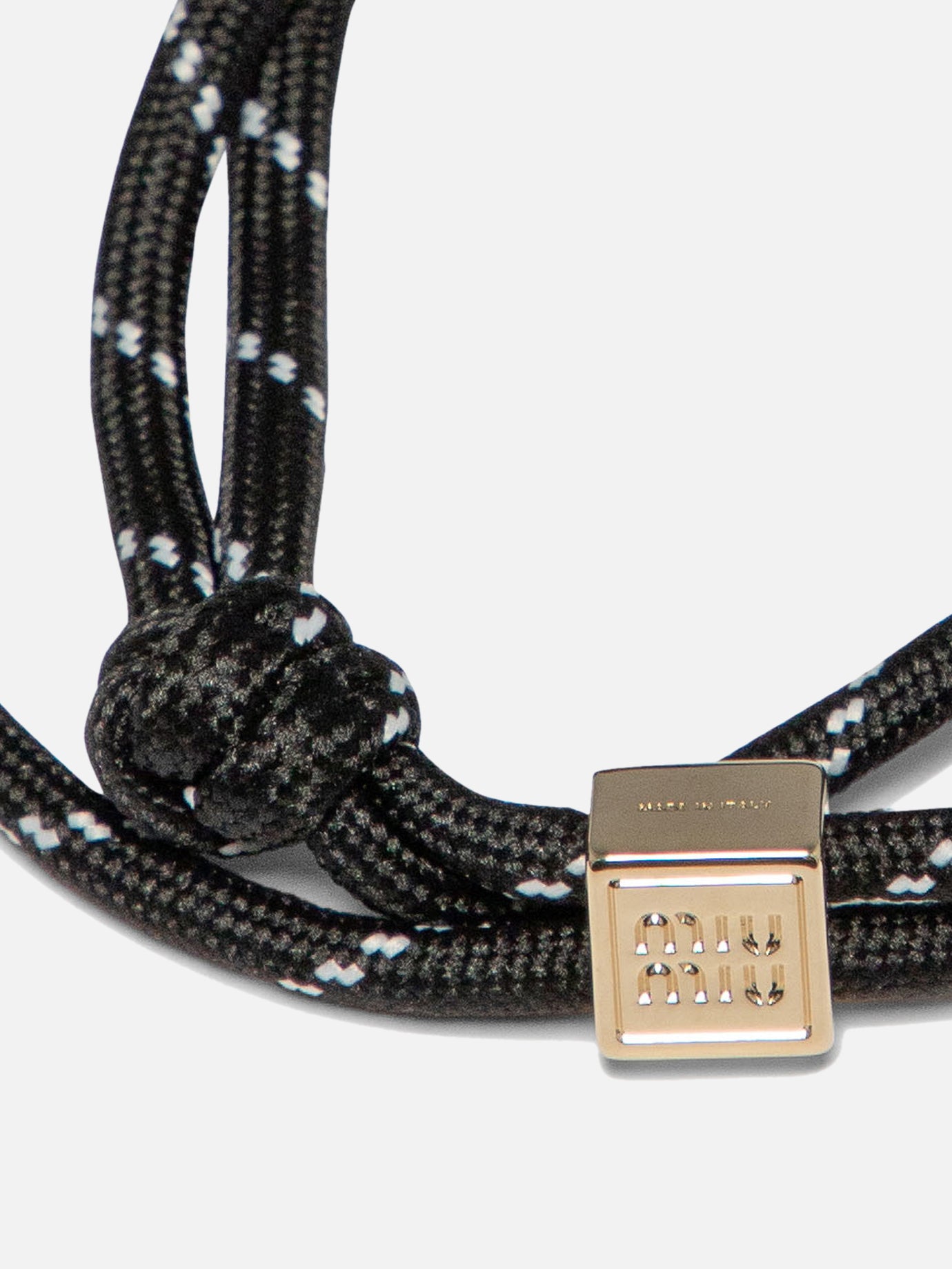 Bracelets & Anklets 100% cotton  Black - Miu Miu Women | PDP | VIETTI Online Store | thumbnail_2