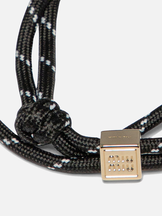 Bracelets & Anklets 100% cotton  Black - Miu Miu Women | PLP | VIETTI Online Store | 2
