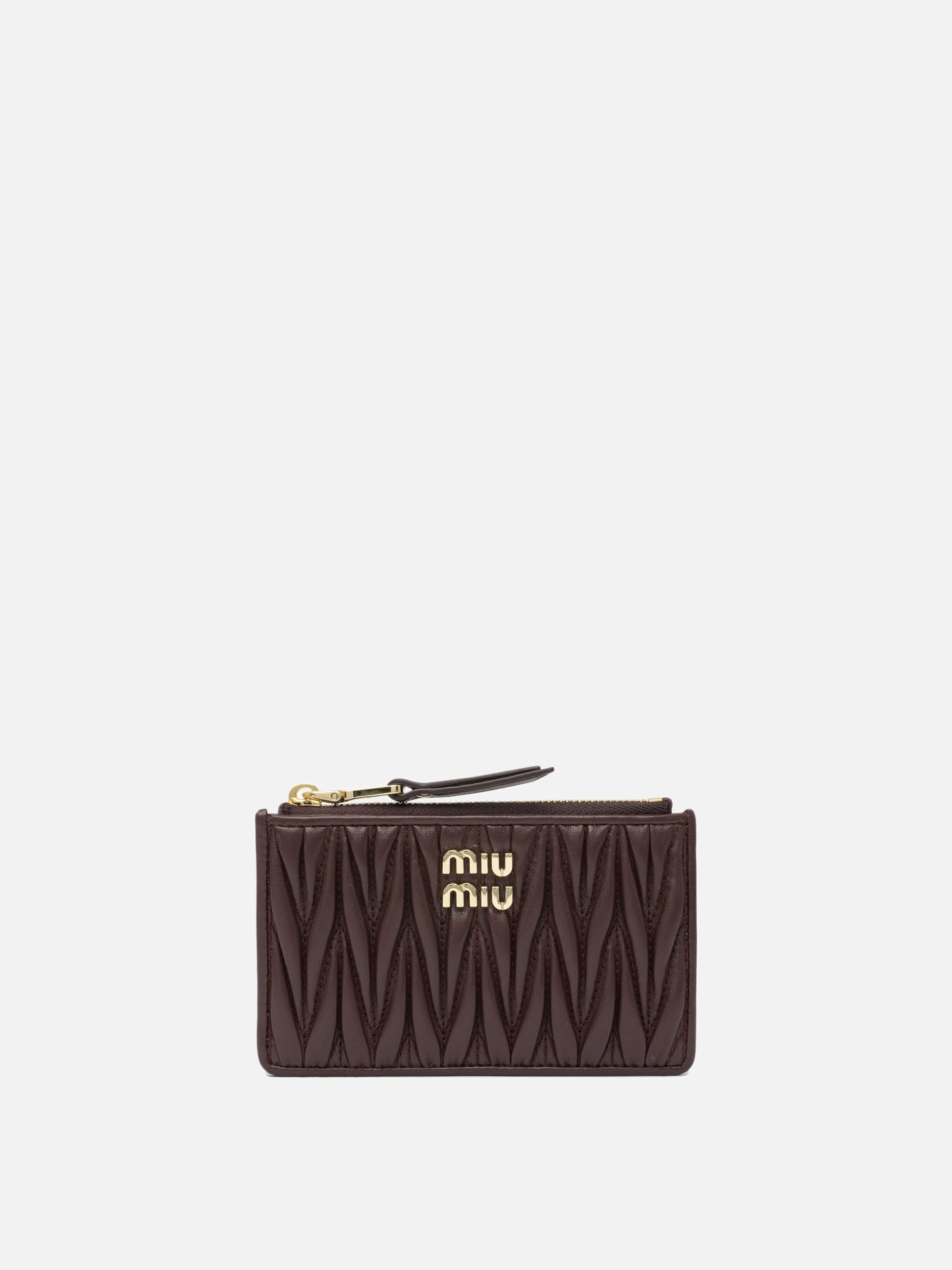 Card holders 100% lamb leather  Bordeaux - Miu Miu Women | PDP | VIETTI Online Store | Zoom-Modal
