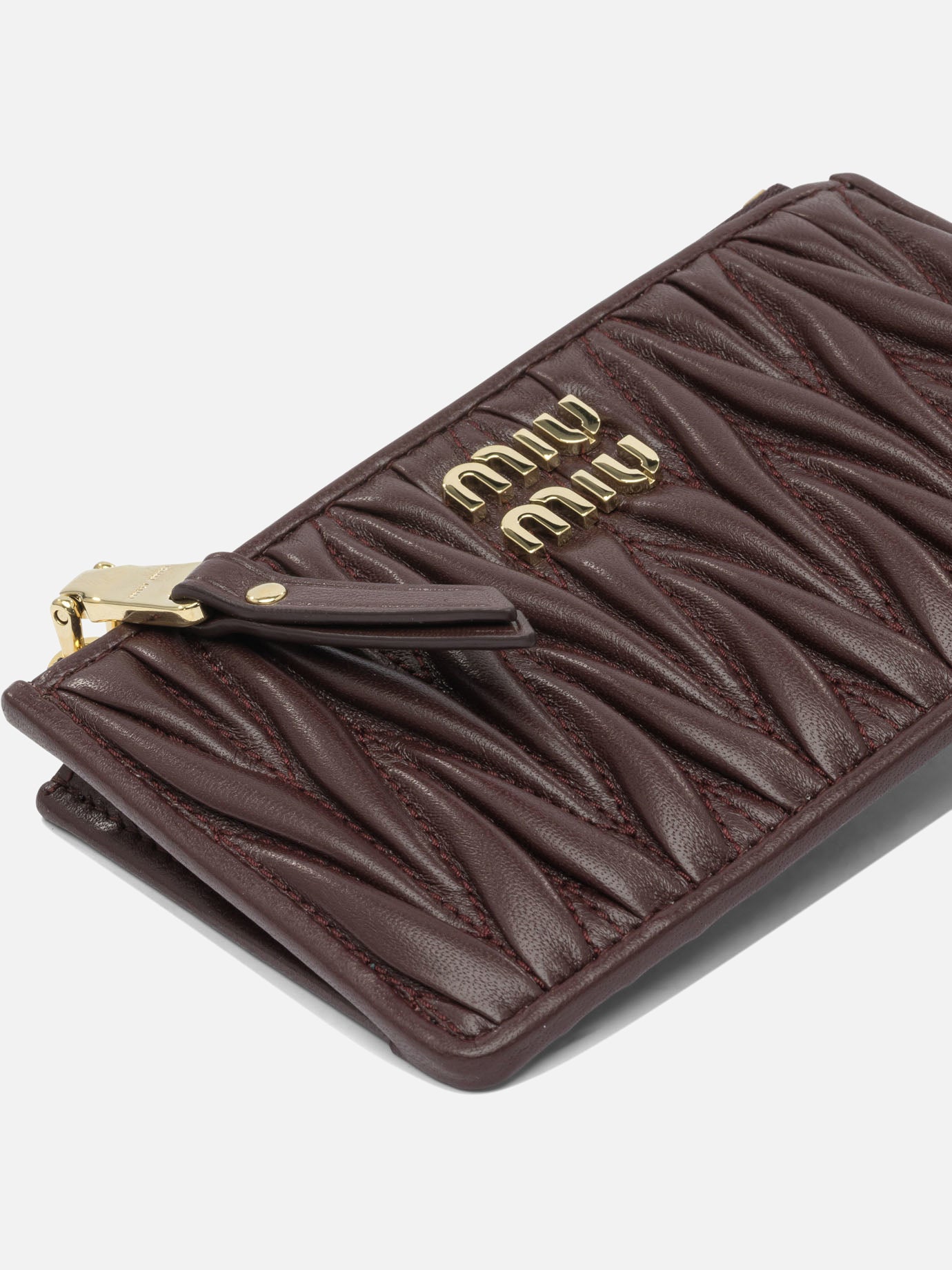 Card holders 100% lamb leather  Bordeaux - Miu Miu Women | PDP | VIETTI Online Store | thumbnail_4