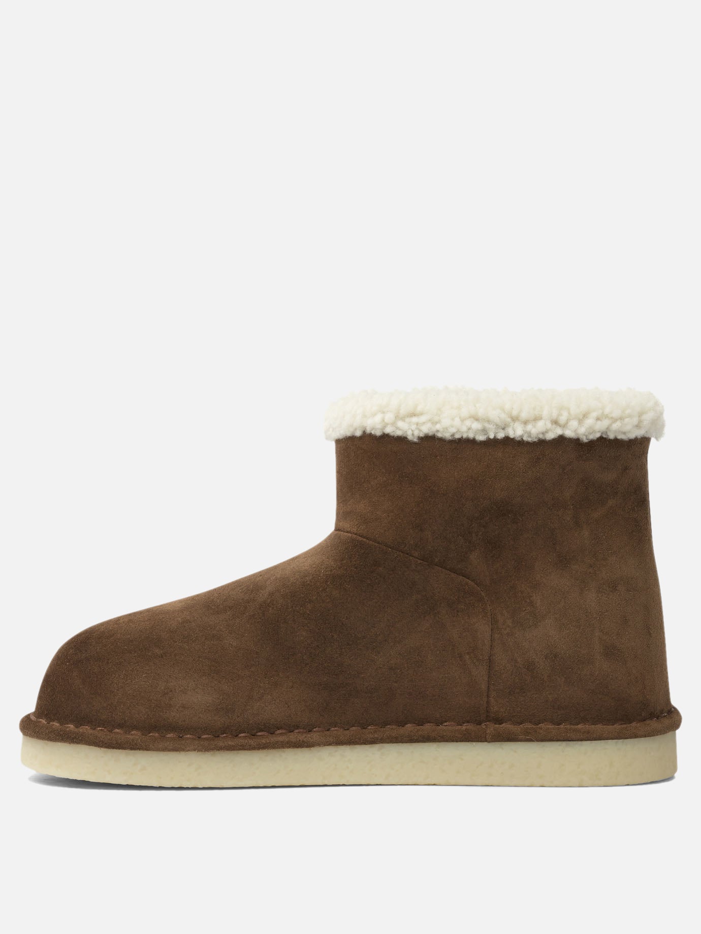 Pull-on boots 100% calf leather - 100% ovis aries  Brown - Miu Miu Women | PDP | VIETTI Online Store | thumbnail_3