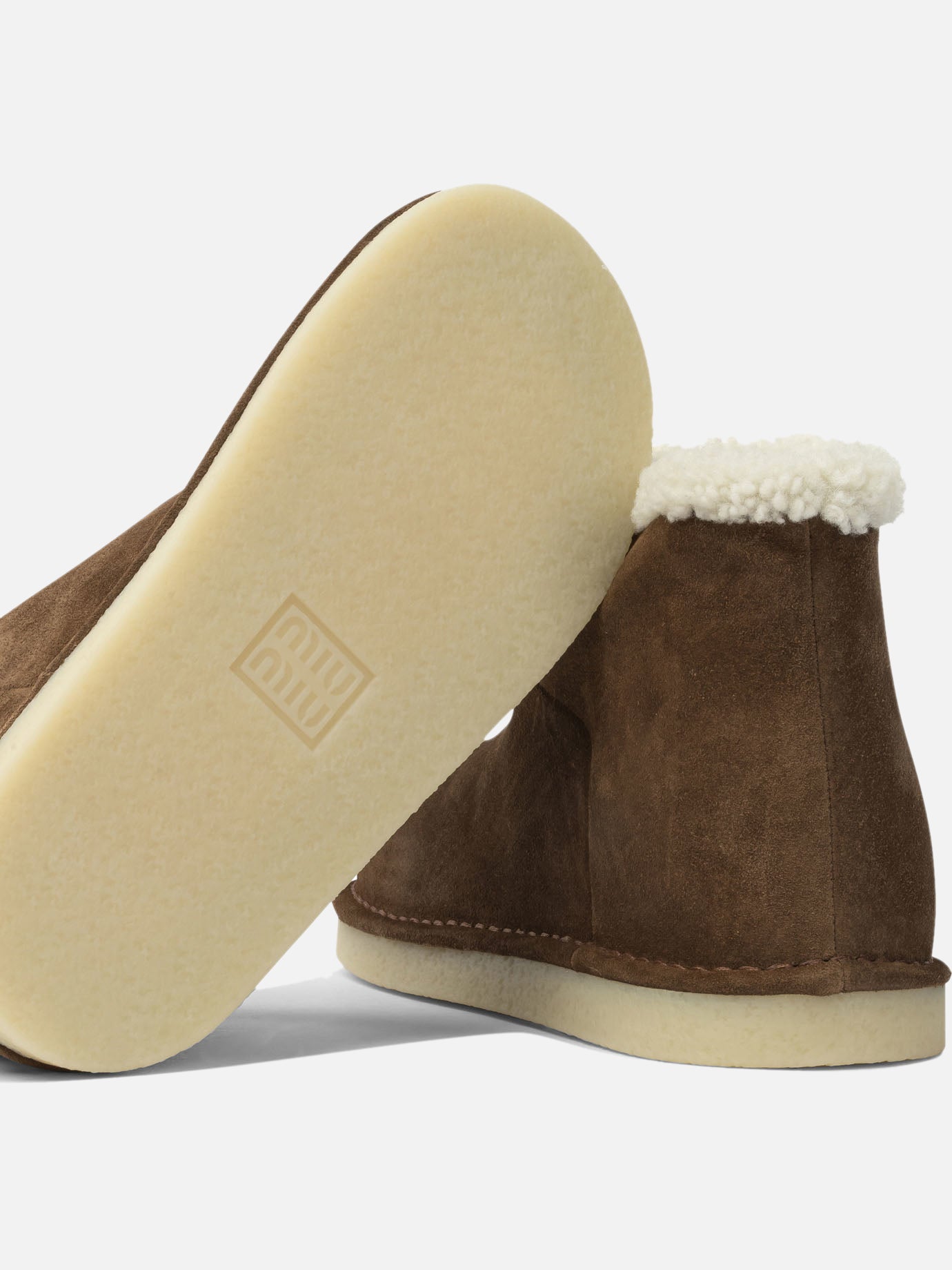 Pull-on boots 100% calf leather - 100% ovis aries  Brown - Miu Miu Women | PDP | VIETTI Online Store | thumbnail_5