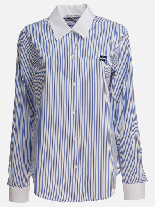 Casual shirts Logo  White - Miu Miu Women | PDP | VIETTI Online Store 
