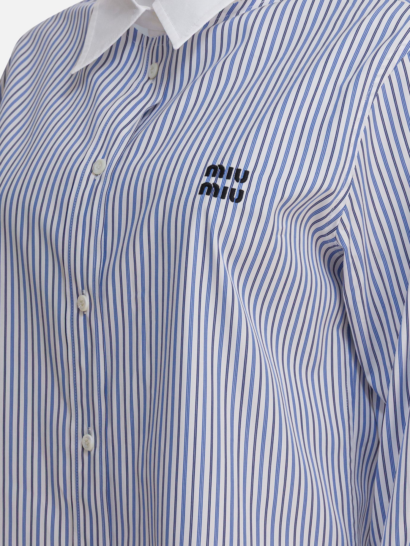 Casual shirts Logo  White - Miu Miu Women | PDP | VIETTI Online Store | thumbnail_4