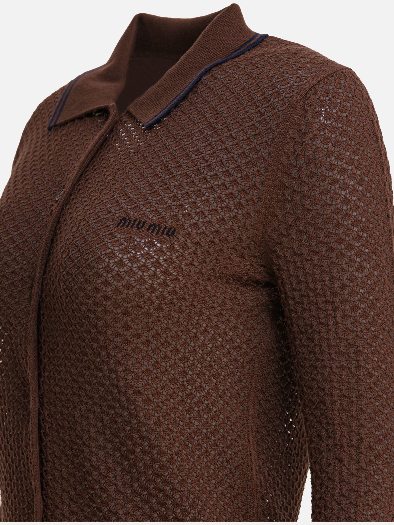 Miu Miu Cotton cardigan 13584549_38 Brown thumbnail_4