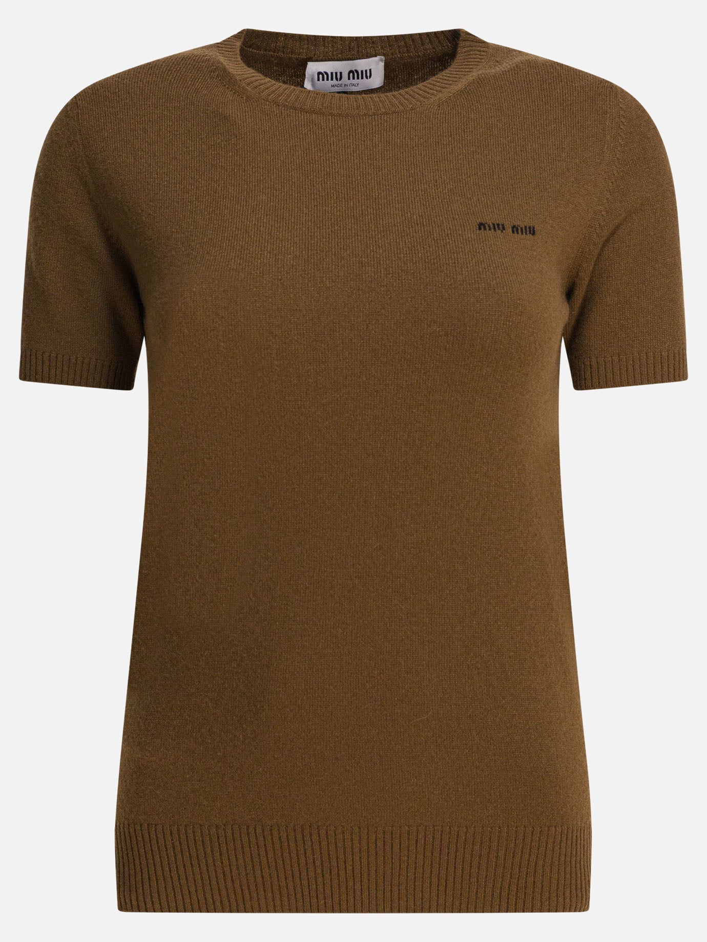 Crewneck sweaters Logo  Brown - Miu Miu Women | PDP | VIETTI Online Store | thumbnail