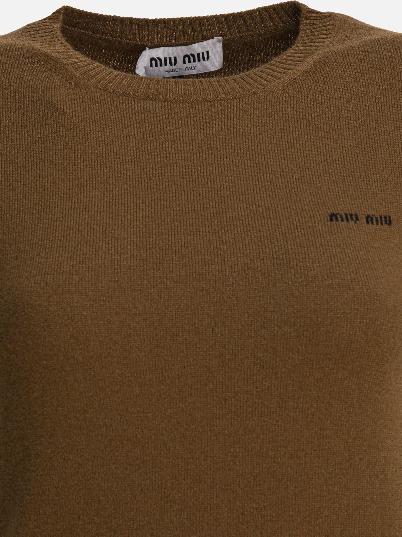 Crewneck sweaters Logo  Brown - Miu Miu Women | PDP | VIETTI Online Store | thumbnail_3