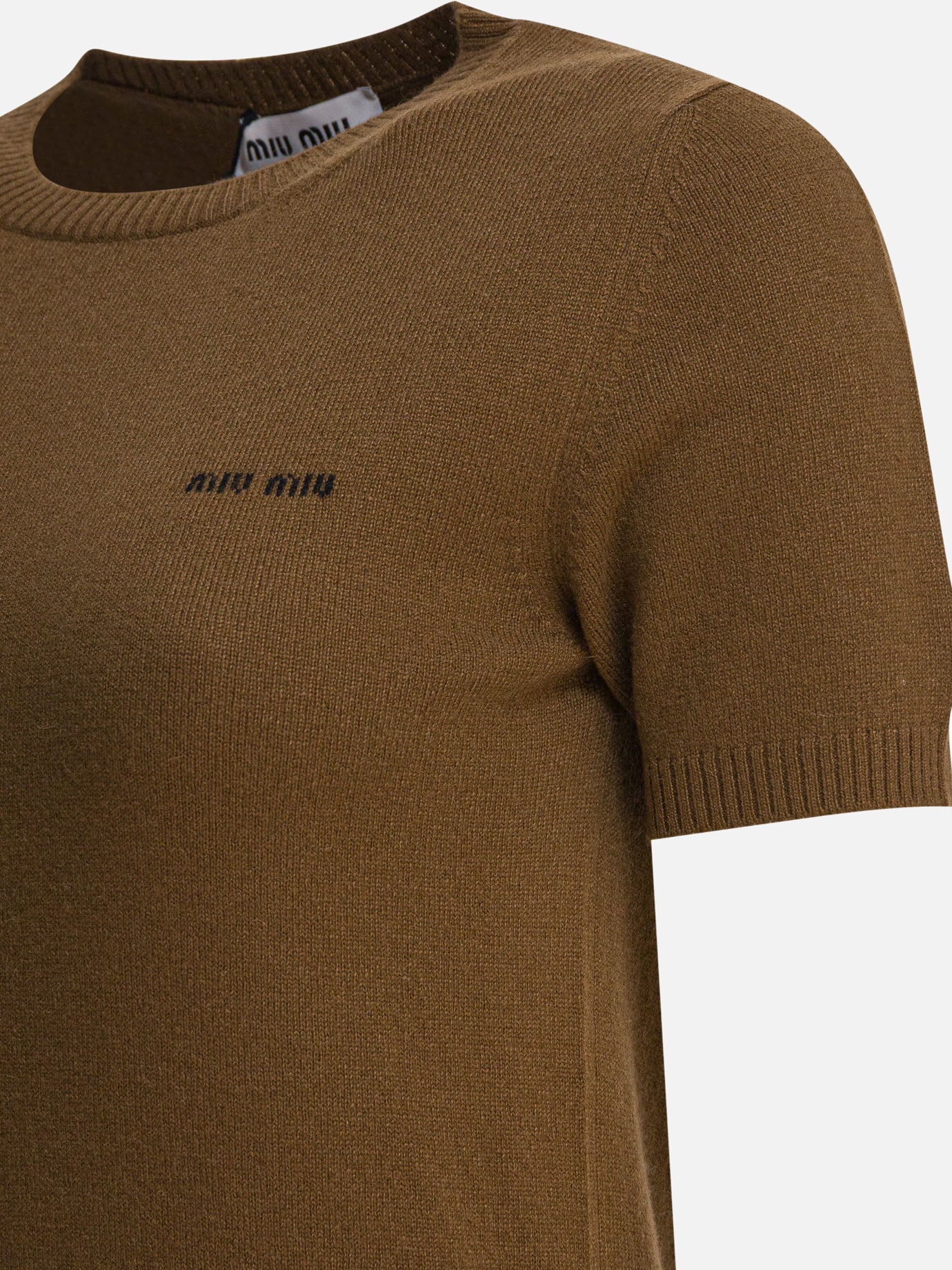 Crewneck sweaters Logo  Brown - Miu Miu Women | PDP | VIETTI Online Store | thumbnail_4