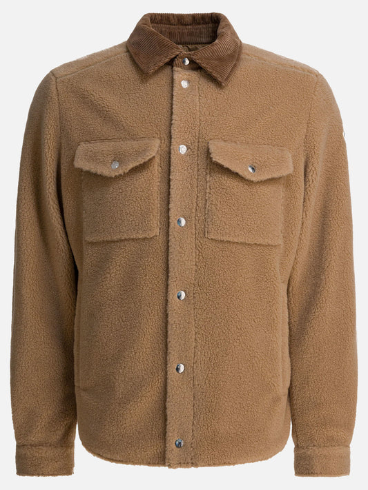 Overshirt jackets Logo  Beige - Moncler Men | PLP | VIETTI Online Store 
