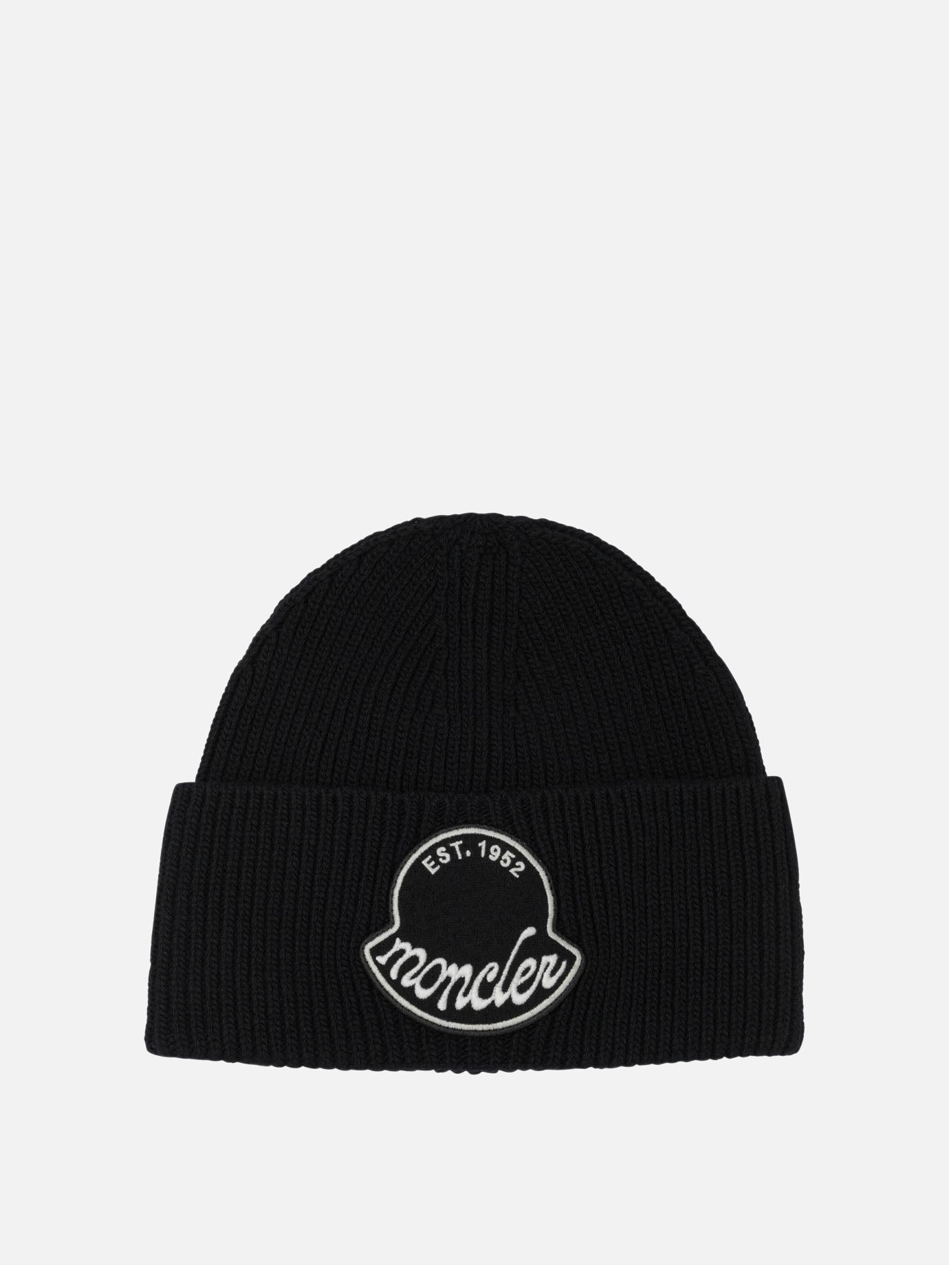 Beanies 100% virgin wool  Black - Moncler Men | PDP | VIETTI Online Store | Zoom-Modal
