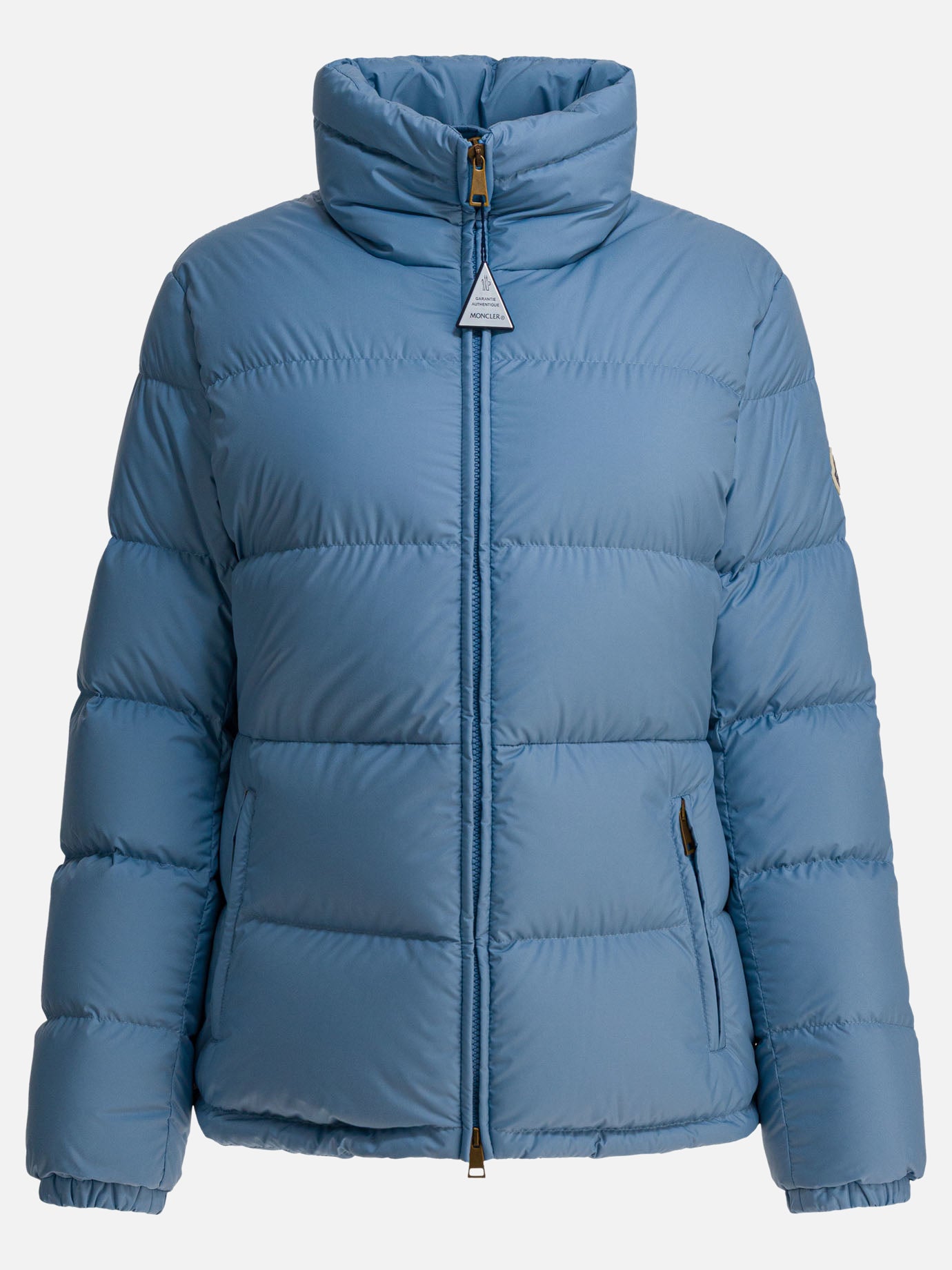 Down jackets Logo  Light blue - Moncler Women | PDP | VIETTI Online Store | Zoom-Modal
