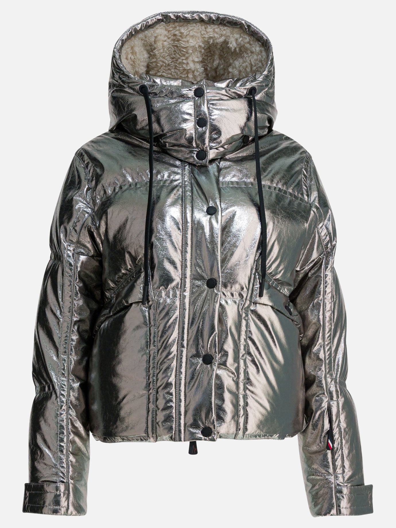 Down jackets Solid colour  Silver - Moncler Grenoble Women | PDP | VIETTI Online Store | Zoom-Modal
