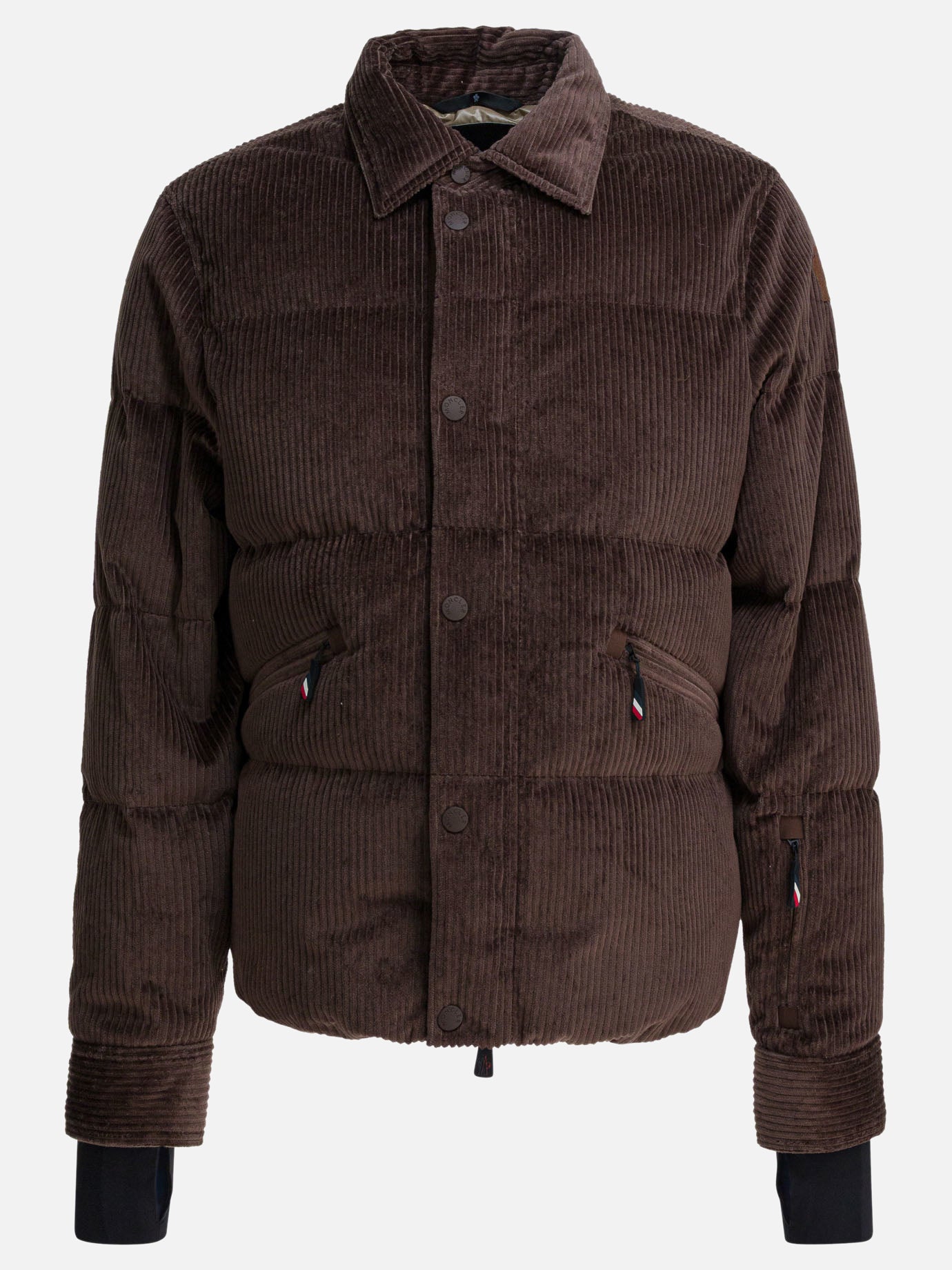 Down jackets Solid colour  Brown - Moncler Grenoble Men | PDP | VIETTI Online Store | thumbnail