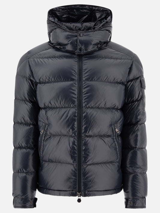 Down jackets Solid colour  Blue - Moncler Men | PLP | VIETTI Online Store 
