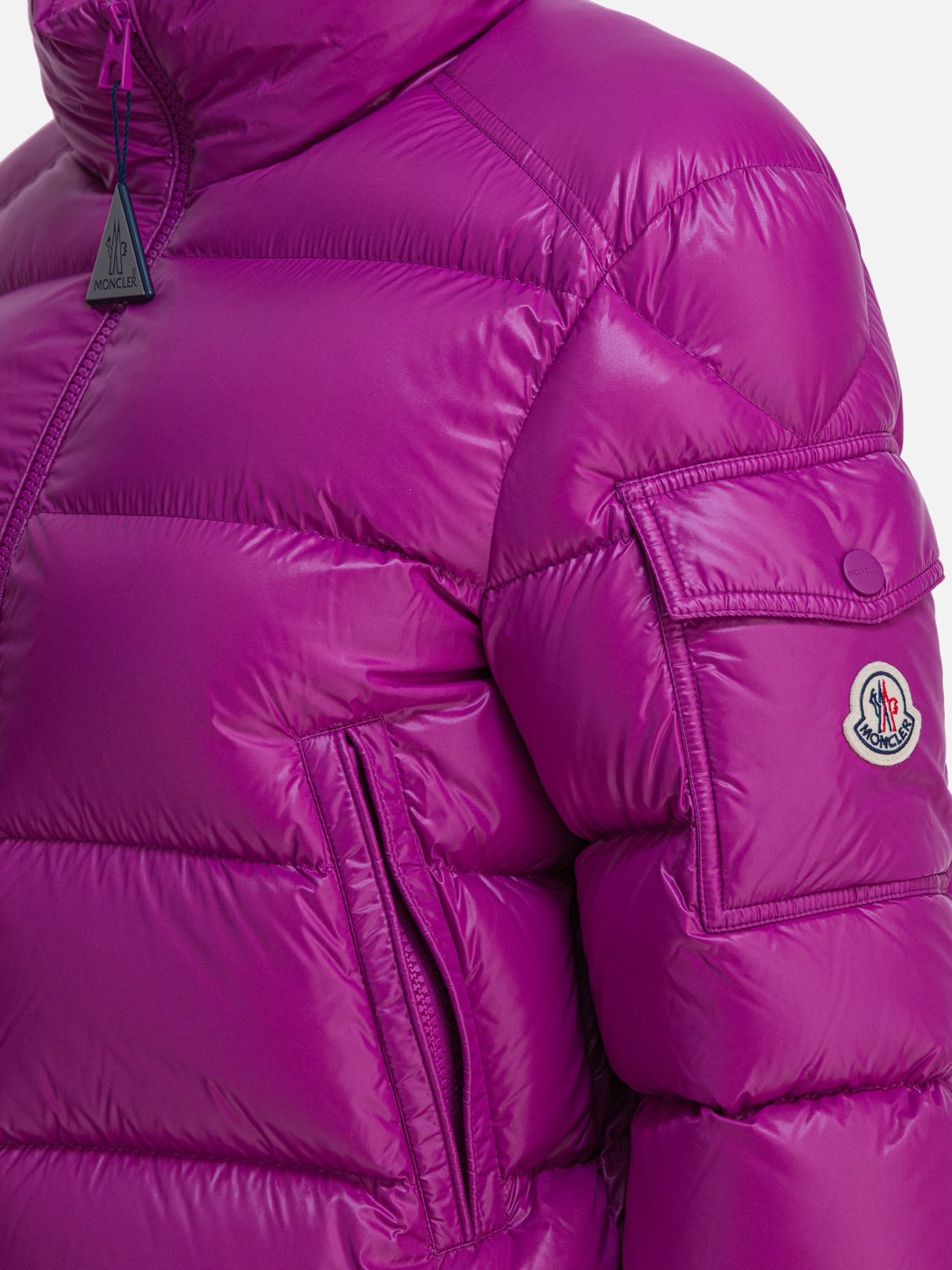 Down jackets Solid colour  Fuchsia - Moncler Women | PDP | VIETTI Online Store | Zoom-Modal_4
