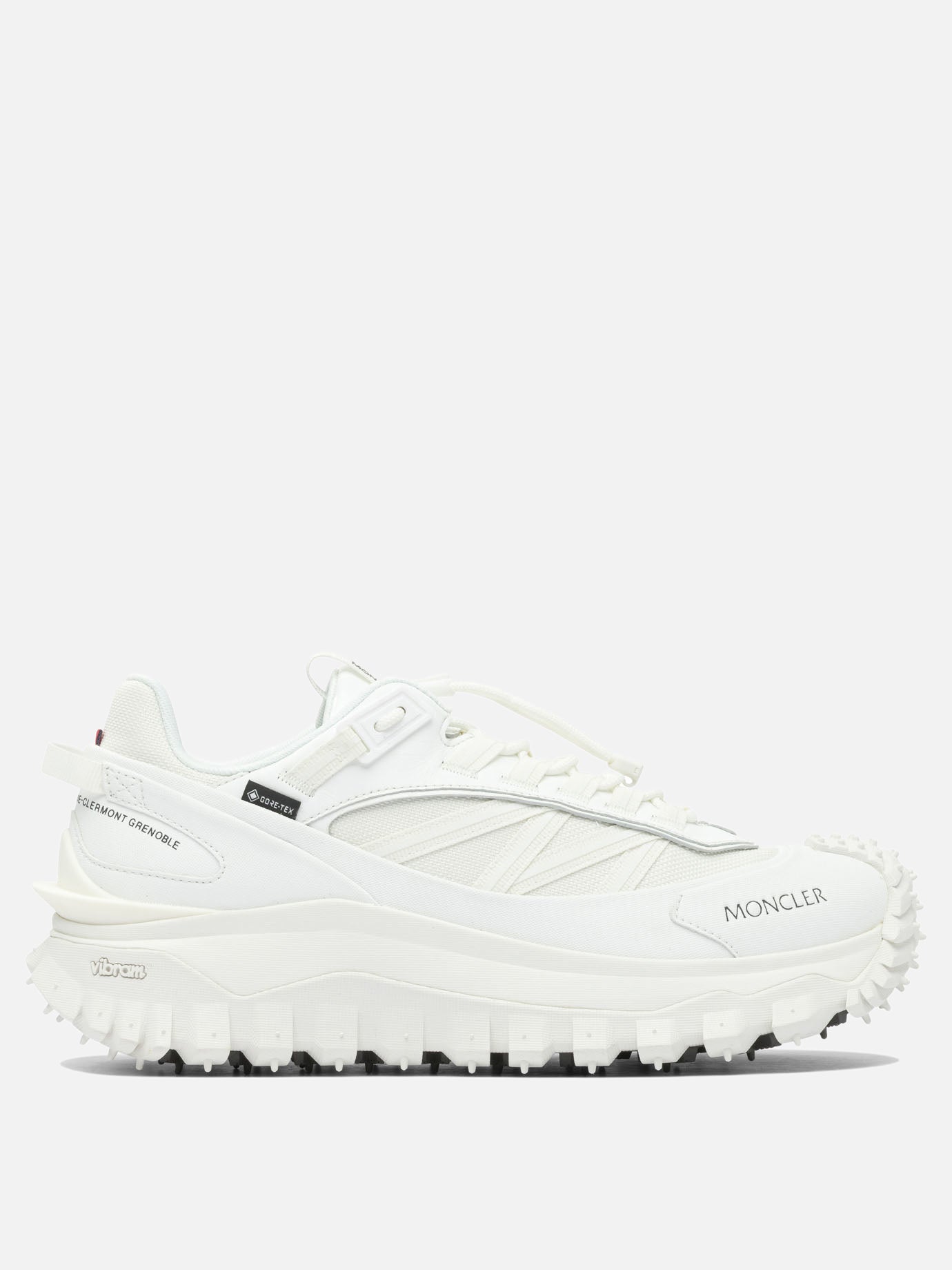 Low top sneakers 60% nylon 40% leather - 100% rubber  White - Moncler Men | PDP | VIETTI Online Store | thumbnail