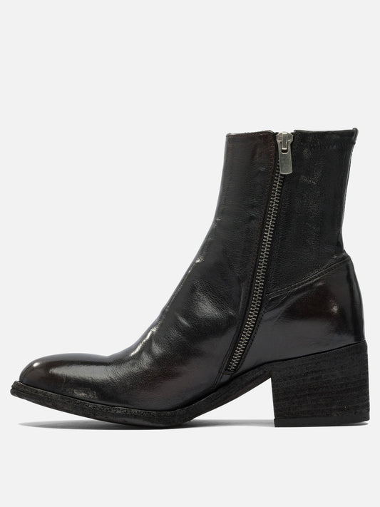Zipped boots 100% leather - 100% leather  Black - Officine Creative Women | PDP | VIETTI Online Store 
