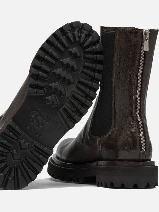 Zipped boots 100% leather - 100% rubber  Brown - Officine Creative Women | PDP | VIETTI Online Store 
