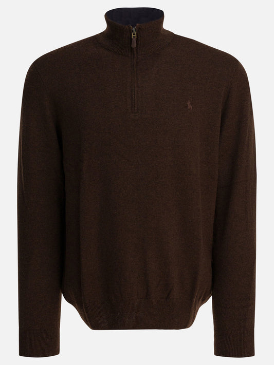 Half zip sweaters Logo  Brown - Polo Ralph Lauren Men | PDP | VIETTI Online Store 
