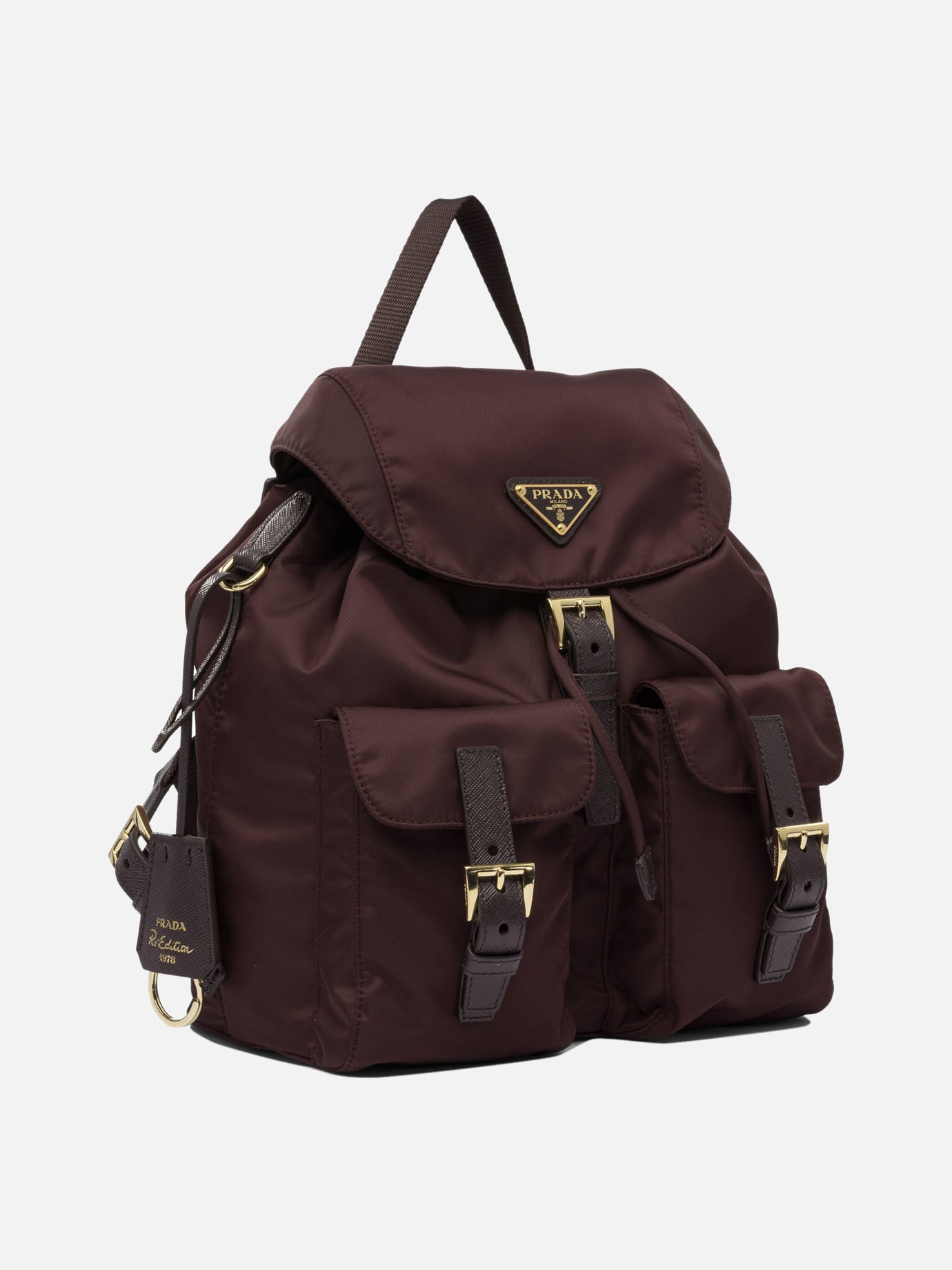 Casual backpacks 100% recycled polyamide  Bordeaux - Prada Women | PDP | VIETTI Online Store | Zoom-Modal_2
