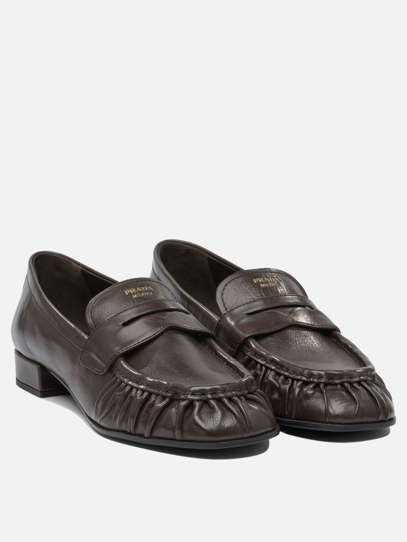 Loafers 100% bufalo leather - 80% rubber 20% leather  Brown - Prada Women | PDP | VIETTI Online Store | Zoom-Modal_2
