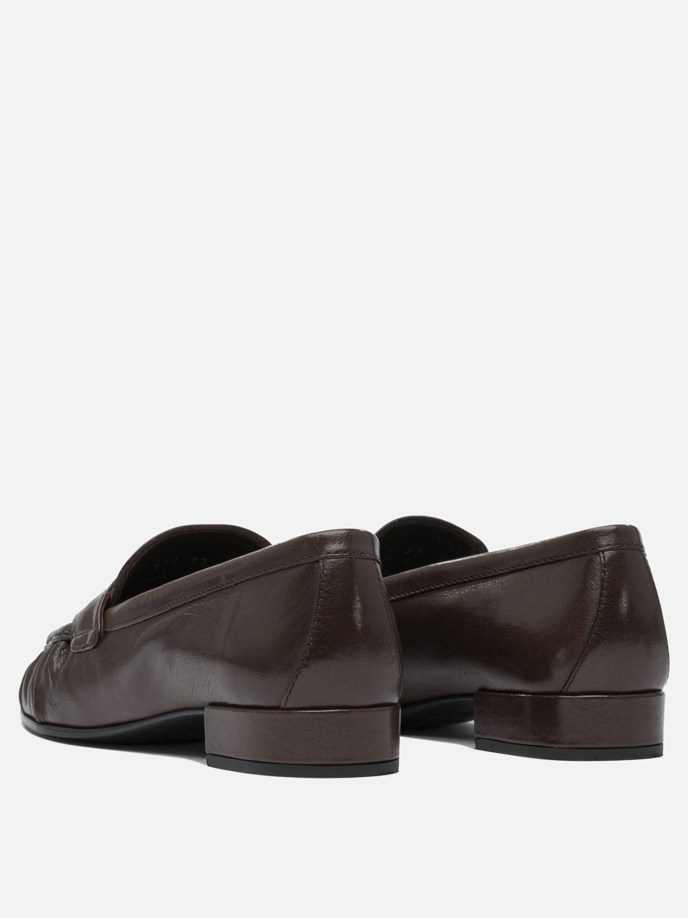 Loafers 100% bufalo leather - 80% rubber 20% leather  Brown - Prada Women | PDP | VIETTI Online Store | thumbnail_4