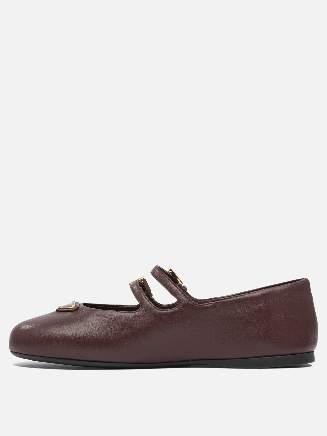 Mary Jane ballet flats 100% lamb leather - 100% rubber  Bordeaux - Prada Women | PDP | VIETTI Online Store | thumbnail_3