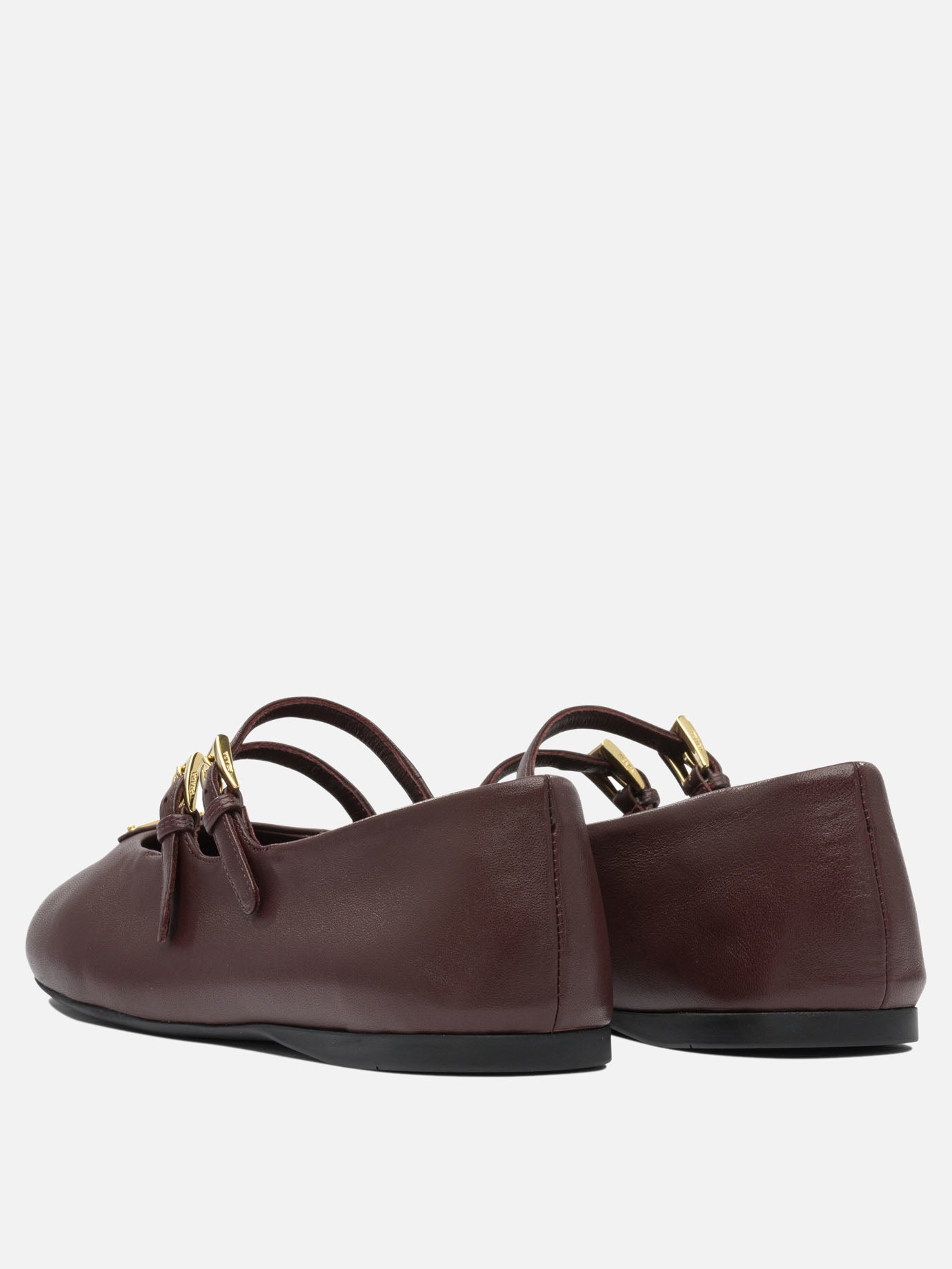 Mary Jane ballet flats 100% lamb leather - 100% rubber  Bordeaux - Prada Women | PDP | VIETTI Online Store | thumbnail_4