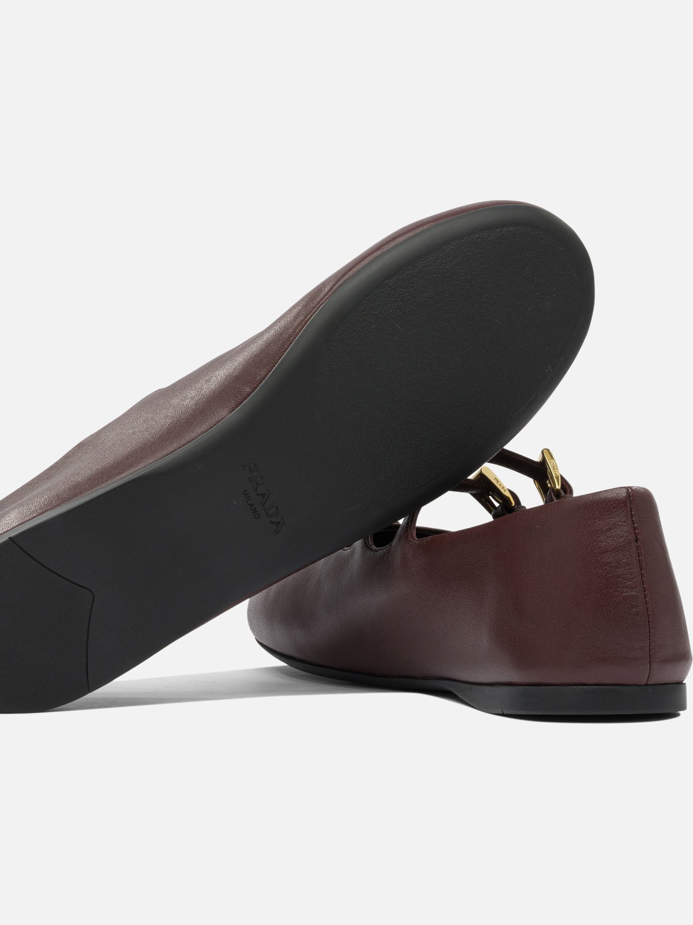 Mary Jane ballet flats 100% lamb leather - 100% rubber  Bordeaux - Prada Women | PDP | VIETTI Online Store | Zoom-Modal_5
